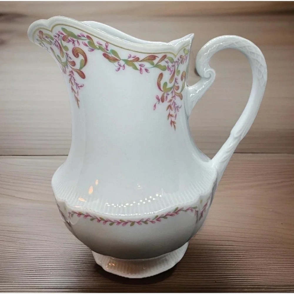 VTG Haviland Limoges France Pitcher Floral CARIGNAN Double Mark 7.5
